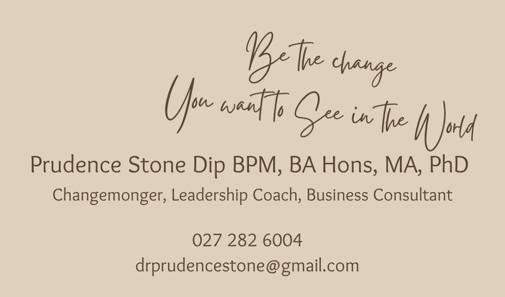 Dr Prudence Stone Business card back